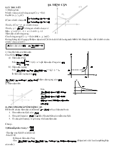 Giáo án lớp 12 môn Giải tích - Bài 4: Tiệm cận