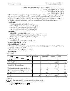 Giáo án lớp 12 môn Giải tích - Kiểm tra chương II