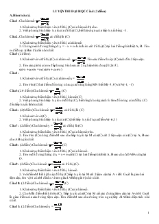 Giáo án Lớp 12 môn Giải tích - Luyện thi đại học