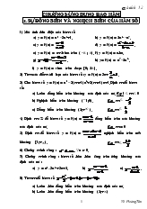 Giáo án lớp 12 môn Giải tích - Sự đồng biến và nghịch biến của hàm số