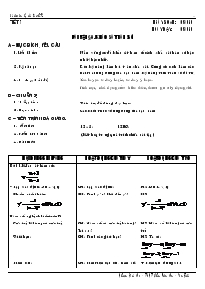 Giáo án Lớp 12 môn Giải tích - Tiết 17: Bài tập khảo sát hàm số