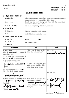 Giáo án Lớp 12 môn Giải tích - Tiết 24 - Bài 2: Hàm số luỹ thừa