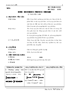 Giáo án Lớp 12 môn Giải tích - Tiết 42 - Bài 1: Nguyên hàm