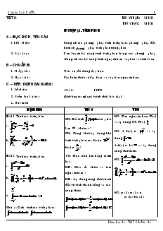 Giáo án Lớp 12 môn Giải tích - Tiết 54 - Bài 2: Bài tập tích phân