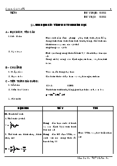 Giáo án Lớp 12 môn Giải tích - Tiết 56 - Bài 3: Ứng dụng của tích phân trong hình học