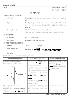 Giáo án Lớp 12 môn Giải tích - Tiết 9 - Bài 4: Tiệm cận