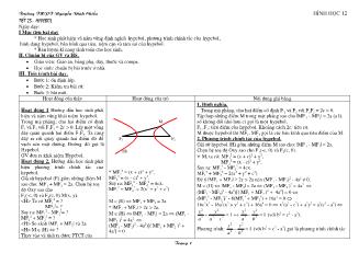 Giáo án lớp 12 môn Giải tích - Tiết thứ 25: Hypebo