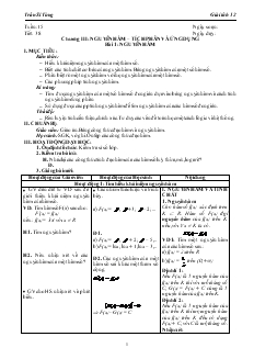 Giáo án lớp 12 môn Giải tích - Tuần 15 - Tiết 38 - Bài 1: Nguyên hàm