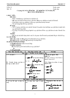 Giáo án lớp 12 môn Giải tích - Tuần 15 - Tiết 39 - Bài 1: Nguyên hàm