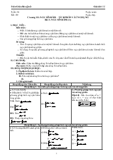 Giáo án lớp 12 môn Giải tích - Tuần 16 - Tiết 40 - Bài 1: Nguyên hàm