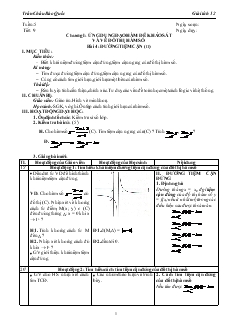 Giáo án lớp 12 môn Giải tích - Tuần 5 - Tiết 9 - Bài 4: Đường tiệm cận