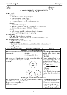 Giáo án lớp 12 môn Hình học - Bài 2: Mặt cầu