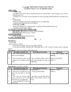 Giáo án lớp 12 môn Hình học - Bài 2: Phép đối xứng qua mặt phẳng sự bằng nhau của các khối đa diện