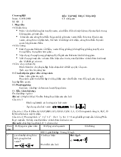 Giáo án lớp 12 môn Hình học - Bài tập hệ trục toạ độ