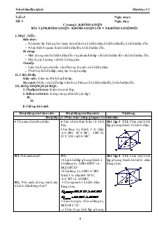 Giáo án lớp 12 môn Hình học - Bài tập khối đa diện - Khối đa diện lồi và khối đa diện đều