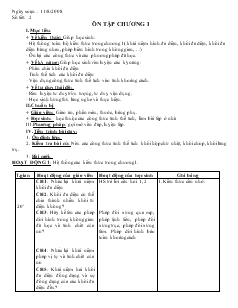 Giáo án lớp 12 môn Hình học - Ôn tập chương 1