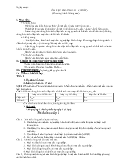 Giáo án lớp 12 môn Hình học - Ôn tập chương II (2 tiết)