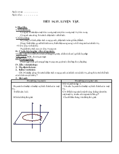 Giáo án lớp 12 môn Hình học - Tiết 14, 1: Luyện tập