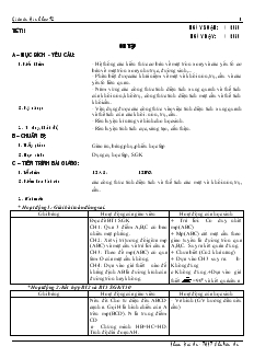 Giáo án lớp 12 môn Hình học - Tiết 22 - Bài 2: Ôn tập