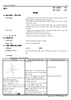 Giáo án lớp 12 môn Hình học - Tiết 23 - Ôn tập