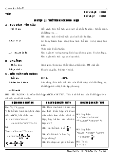 Giáo án lớp 12 môn Hình học - Tiết 7 - Bài 2: Bài tập  thể tích các khối đa diện