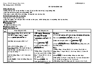 Giáo án lớp 12 môn Hình học - Tiết chương trình: 49-50-51: Ôn tập chương III