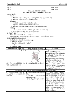 Giáo án lớp 12 môn Hình học - Tuần 1 - Tiết 2 - Bài 1: Khái niệm về khối đa diện