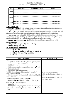 Giáo án lớp 12 môn Toán - Số phức – bài tập