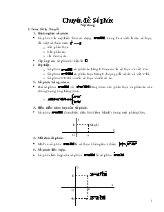 Giáo án lớp 12a môn Đại số - Chuyên đề: Số phức