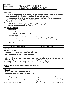 Giáo án môn toán lớp 10 - Tiết 45 - Bài 1: Bảng phân bố tần số và tần suất