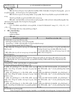 Giáo án môn toán lớp 10 - Tiết 53, 54 - Bài 1: Cung góc lượng giác