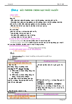 Giáo án môn toán lớp 10 - Tuần 20 - Bài 4: Bất phương trình bậc nhất hai ẩn