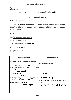 Giáo án môn Toán lớp 11 - Tiết 81 - Hàm số ngược