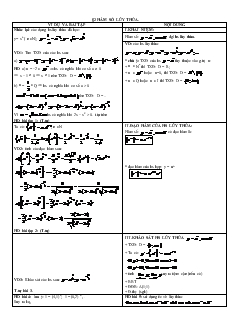 Giáo án môn Toán lớp 12 - Bài 2: Hàm số lũy thừa