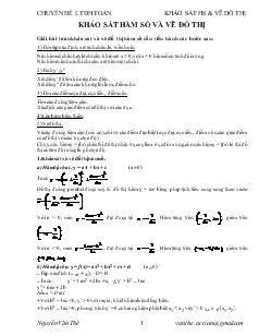 Giáo án môn toán lớp 12 - Khảo sát hàm số và vẽ đồ thị (tiếp)
