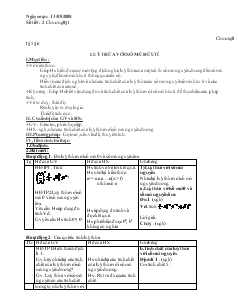 Giáo án môn toán lớp 12 - Luỹ thừa với số mũ hữu tỉ