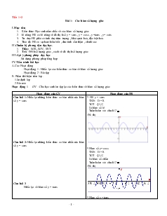 Giáo án môn toán lớp 12 - Tiết 1, 2  - Bài 1: Các hàm số lượng giác