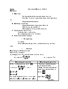 Giáo án môn Toán lớp 12 - Tiết 6: Cực trị của Hàm số (Tiết 3)