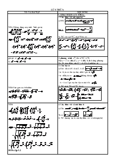Giáo án môn Toán lớp 12a - Lũy thừa