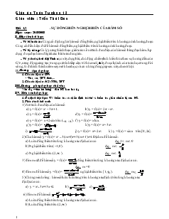 Giáo án Toán Tự chọn 12 - Trần Thái Sơn