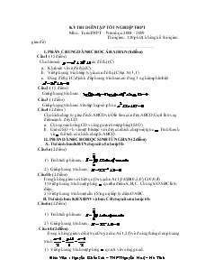 Kỳ thi diễn tập tốt nghiệp thpt môn : toán thpt – năm học: 2008 – 2009 thời gian : 150 phút ( không kể thời gian giao đề)