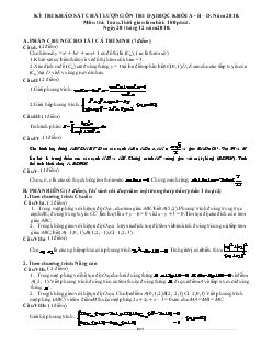 Kỳ thi khảo sát chất lượng ôn thi đại học khối a - B – d. năm 2010. môn thi: toán. thời gian làm bài: 180 phút