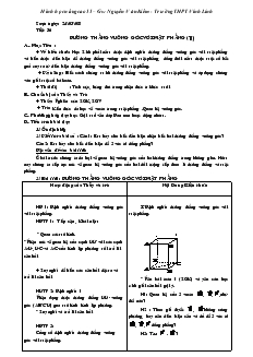 Tiết 36: Đường thẳng vuông góc với mặt phẳng