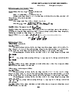 Đề 1 thi thử đại học lần thứ nhất khối a môn: toán thời gian: 180 phút