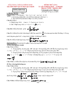 Đề 1 thi thử lần 2 tuyển sinh đại học – năm 2011 môn thi: toán – khối a-B-d thời gian làm bài: 180 phút