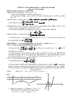 Đề 1 thi tuyển sinh đại học, cao đẳng năm 2008 môn thi : toán, khối b