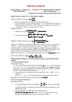 Đề 4 thi tuyển sinh đại học năm 2011 môn: toán; khối a thời gian làm bài 180 phút không kể thời gian phát đề