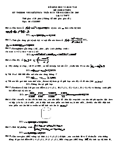 Đề chính thức kỳ thi khu vực giải toán trên máy tính casio năm 2007 lớp 12 thpt thời gian : 150 phút ( không kể thời gian giao đề )