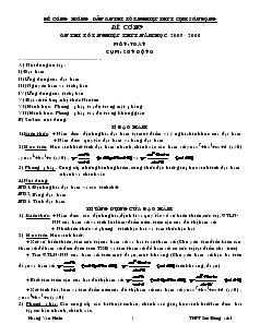 Đề cương ôn thi tốt nghiệp thpt năm học 2007 – 2008 môn: toán