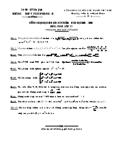 Đề thi chọn học sinh giỏi cấp trường năm học 2008 - 2009 môn: toán lớp 11 thời gian làm bài: 150 phút